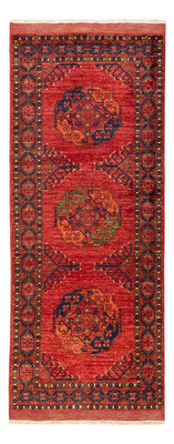 Loper Afghaans tapijt - 201 x 81 cm - rood