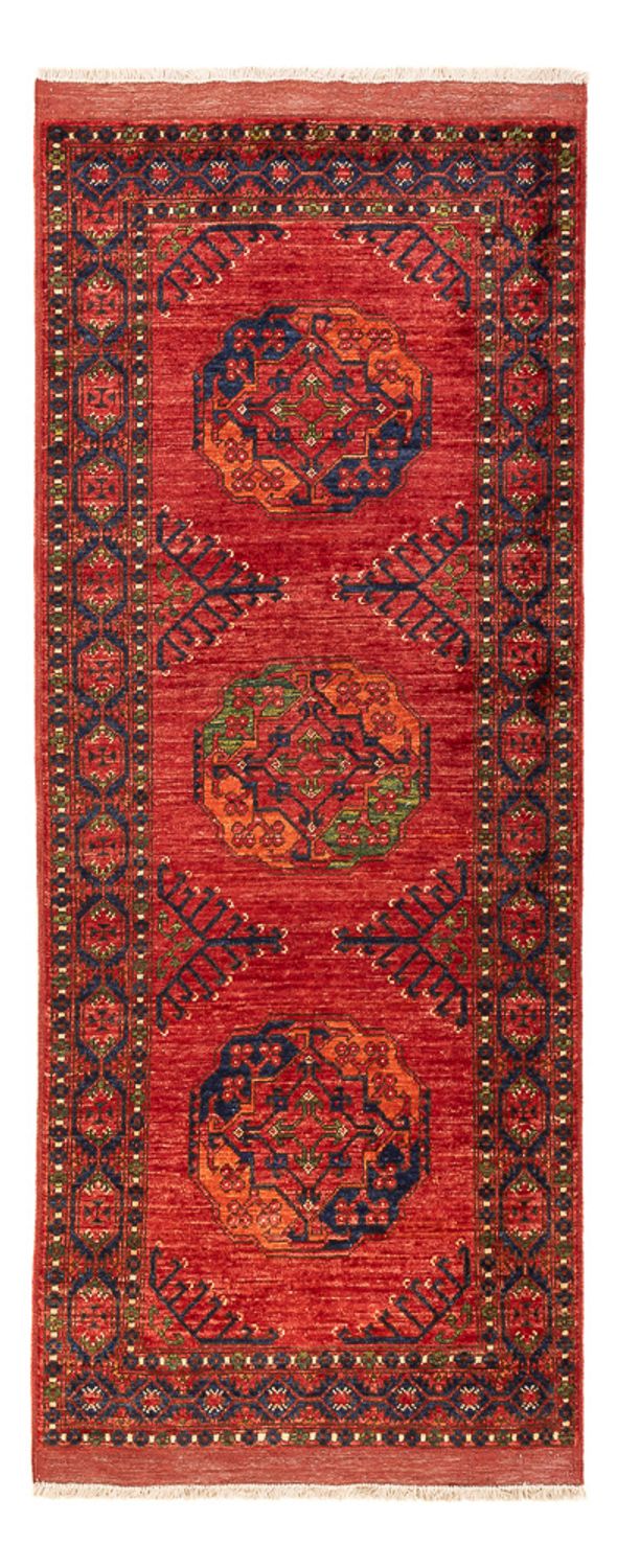 Loper Afghaans tapijt - 201 x 81 cm - rood