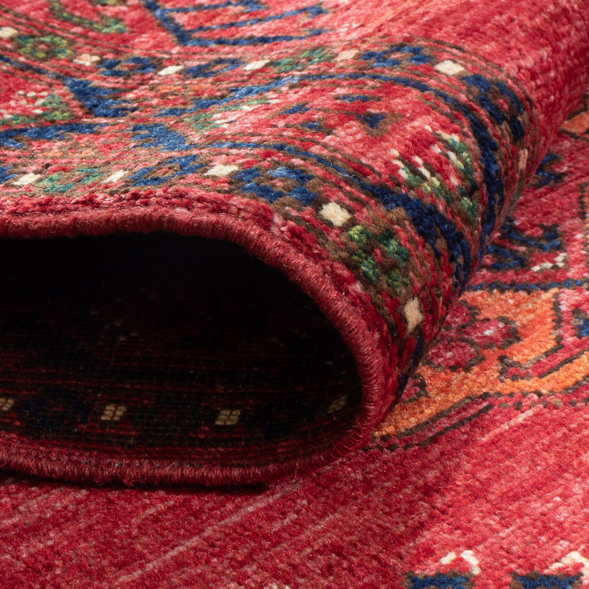 Loper Afghaans tapijt - 201 x 81 cm - rood