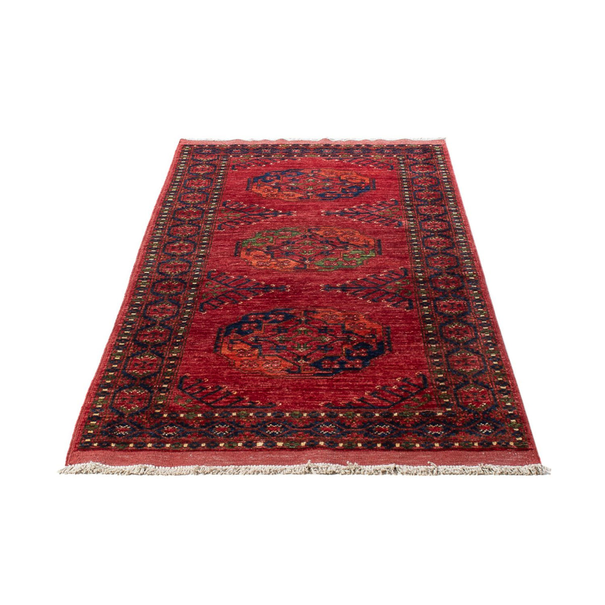 Loper Afghaans tapijt - 201 x 81 cm - rood