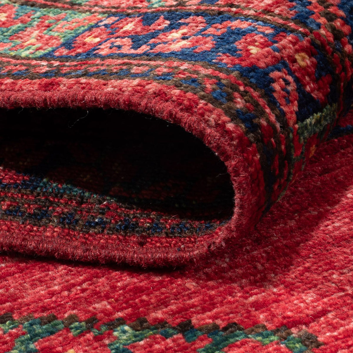 Loper Afghaans tapijt - 207 x 86 cm - rood