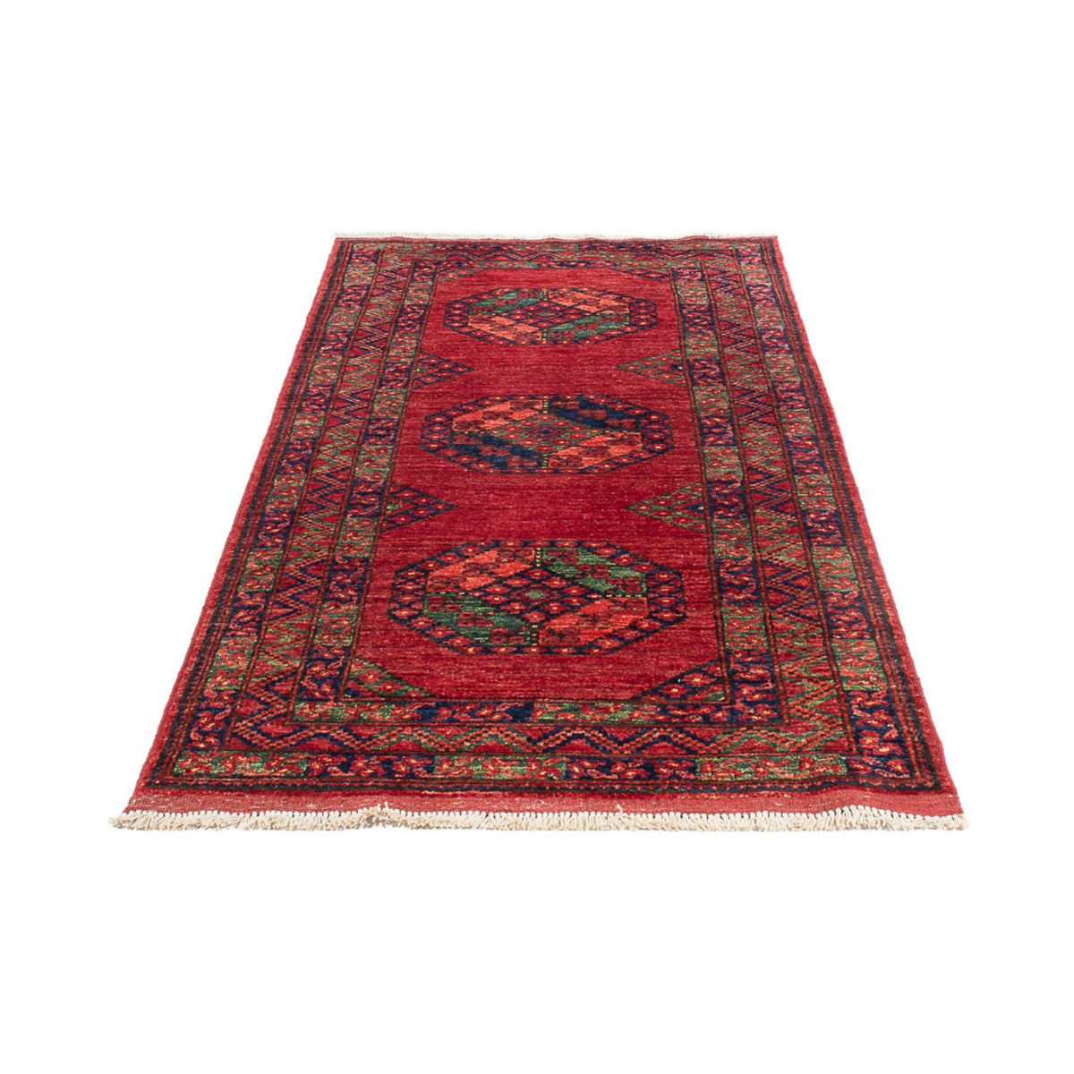 Loper Afghaans tapijt - 207 x 86 cm - rood