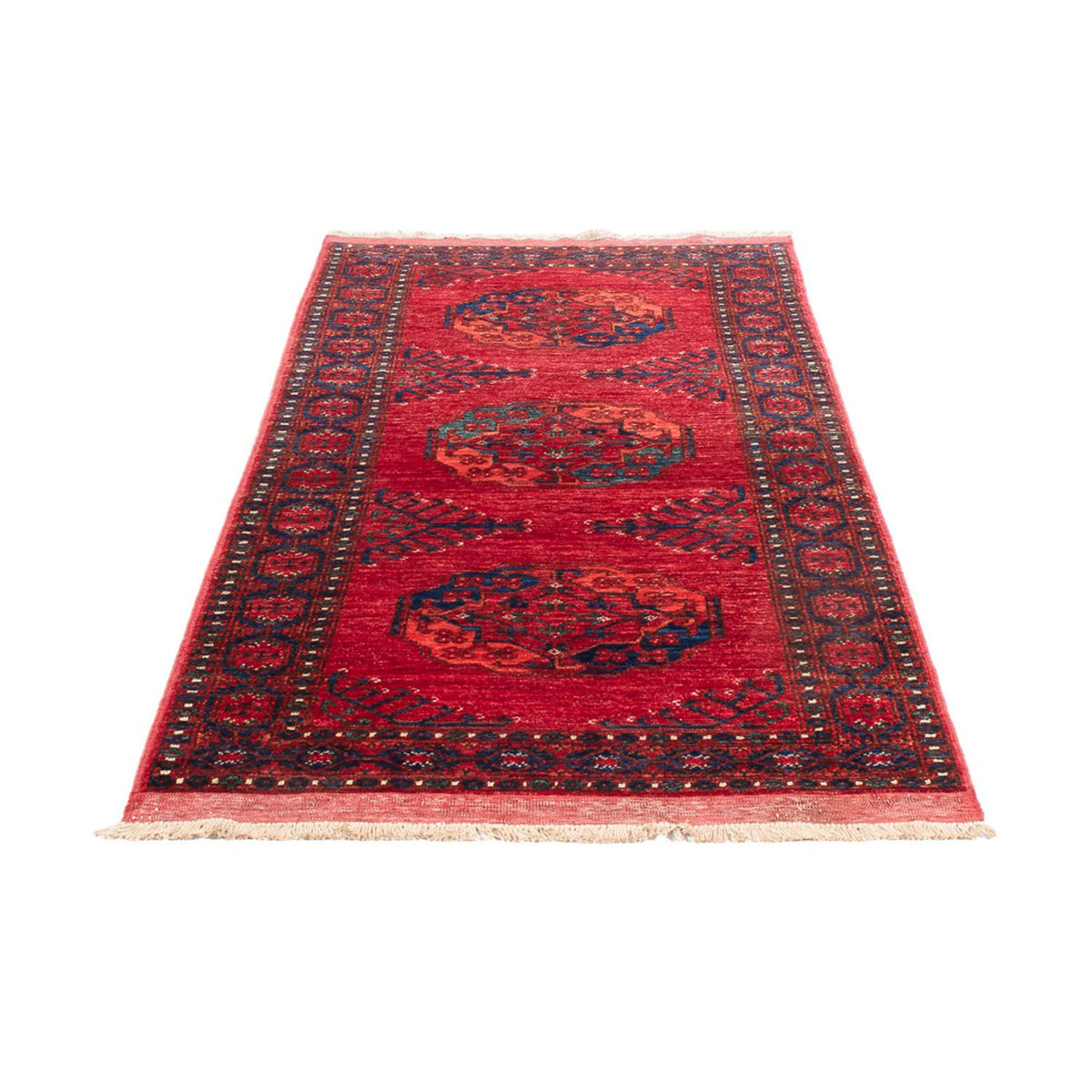 Loper Afghaans tapijt - 207 x 80 cm - rood