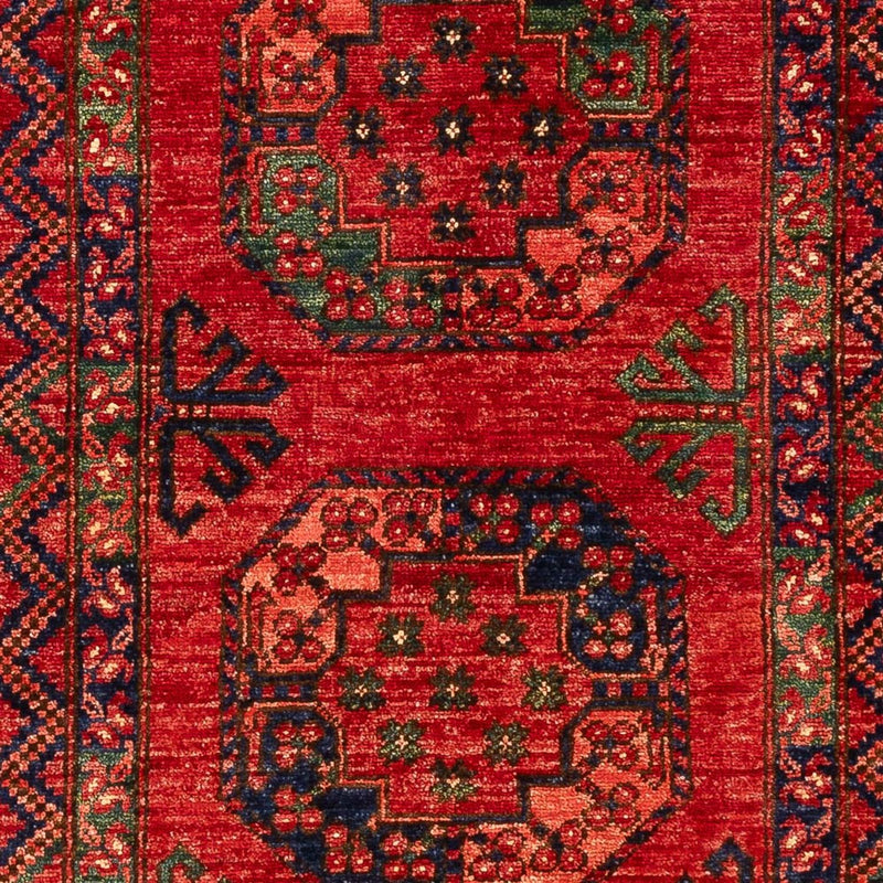 Loper Afghaans tapijt - 201 x 86 cm - rood