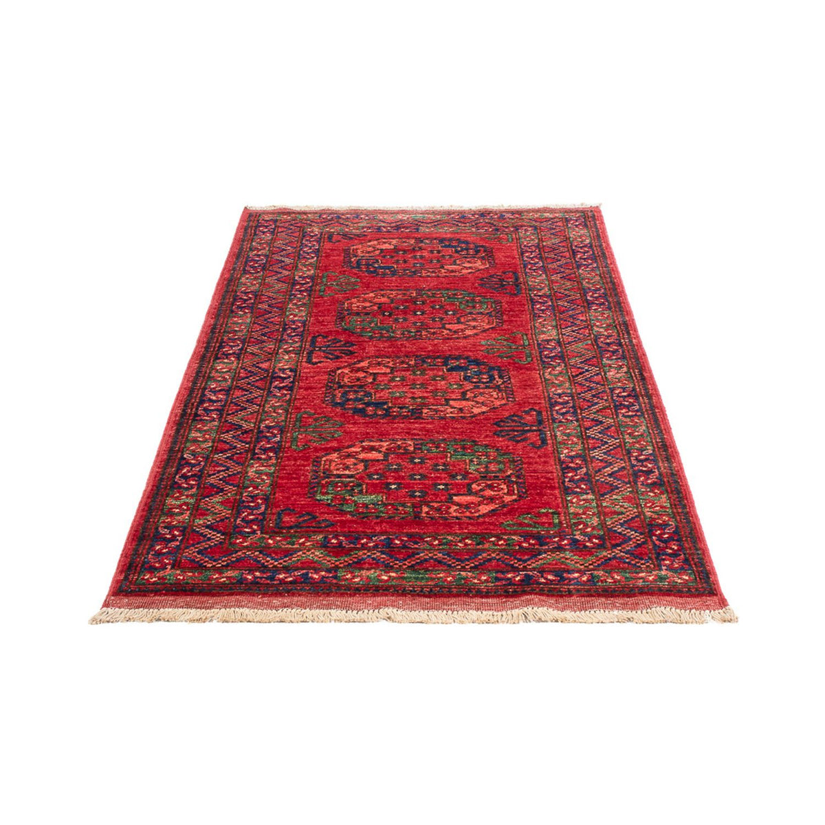 Loper Afghaans tapijt - 201 x 86 cm - rood