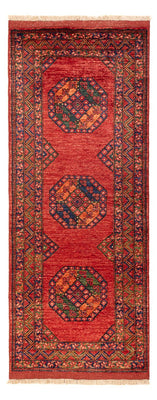 Loper Afghaans tapijt - 206 x 84 cm - rood