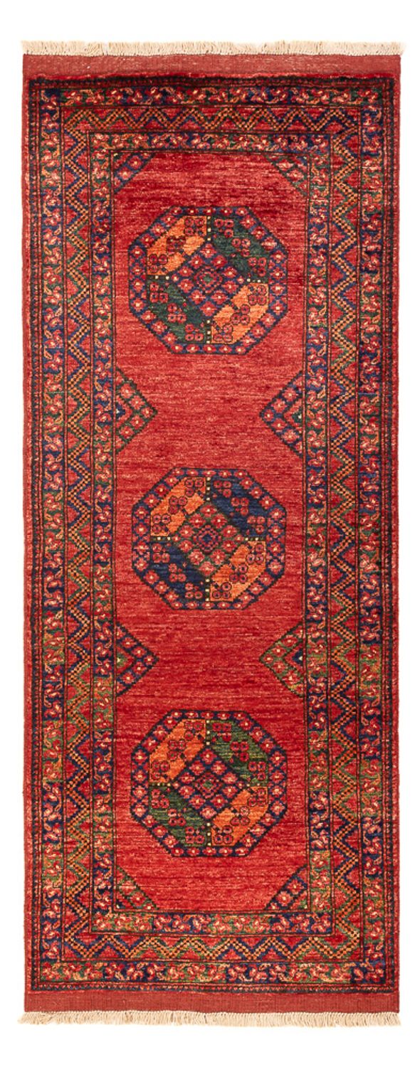 Loper Afghaans tapijt - 206 x 84 cm - rood