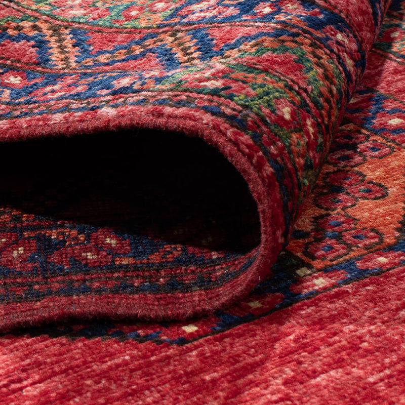 Loper Afghaans tapijt - 206 x 84 cm - rood