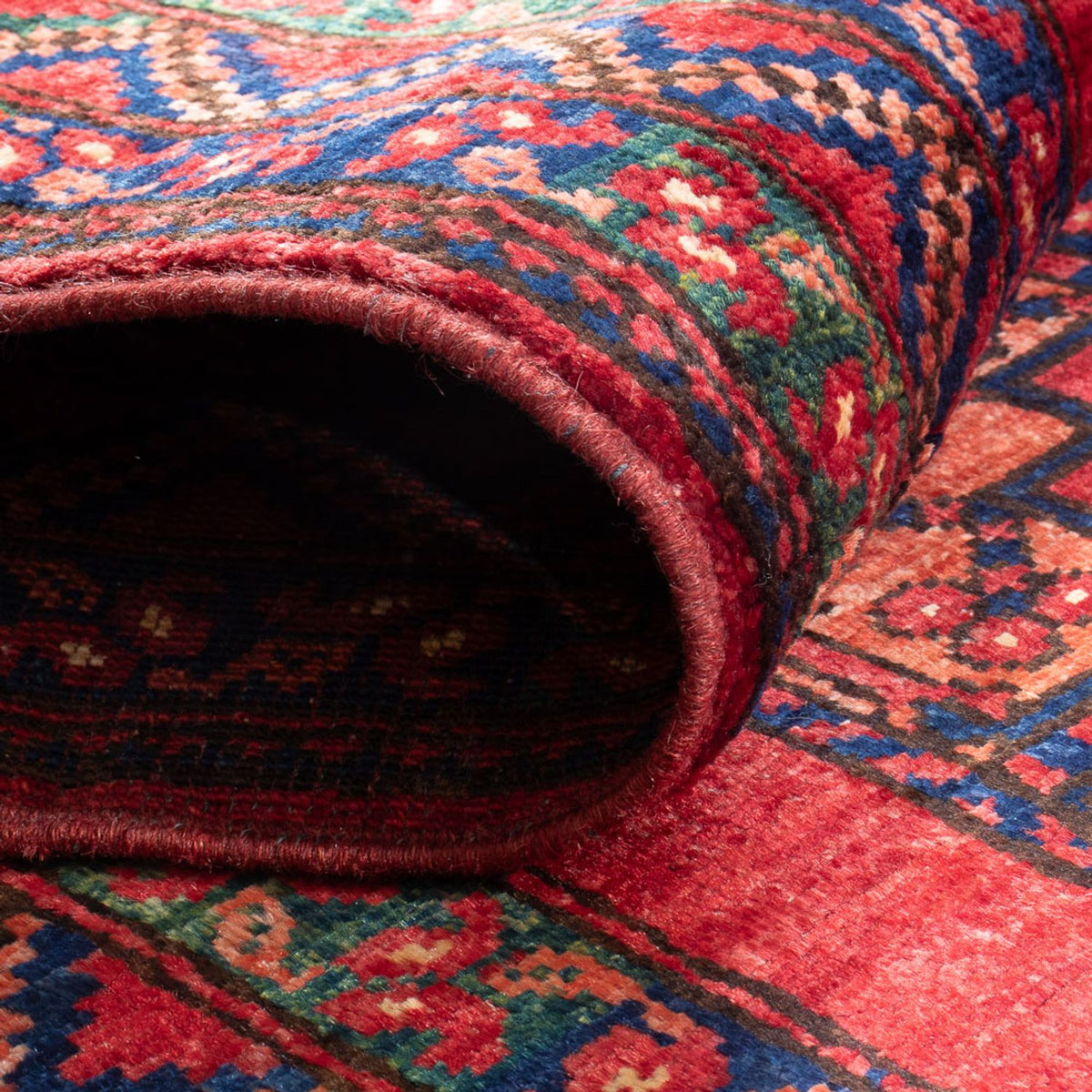 Loper Afghaans tapijt - 216 x 83 cm - rood