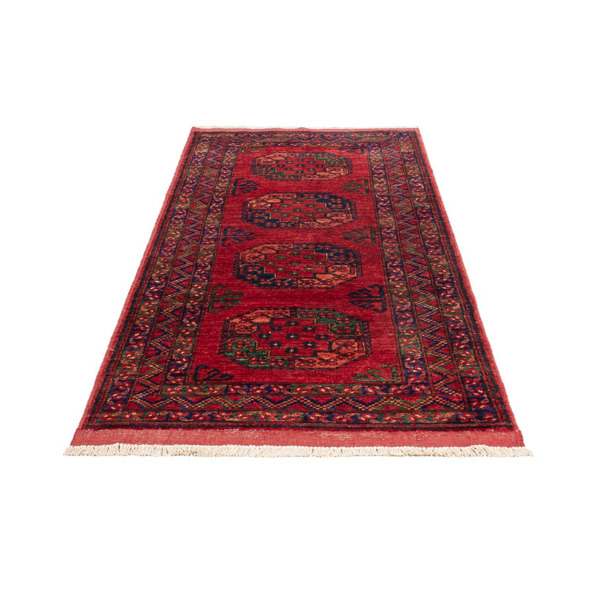 Loper Afghaans tapijt - 216 x 83 cm - rood