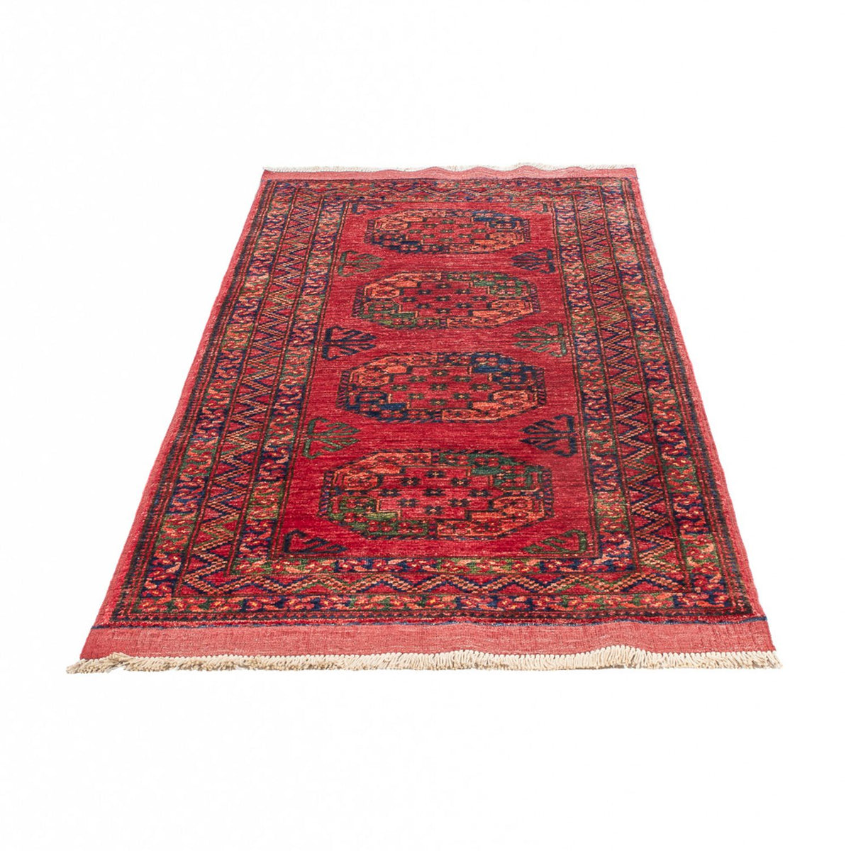 Loper Afghaans tapijt - 204 x 82 cm - rood
