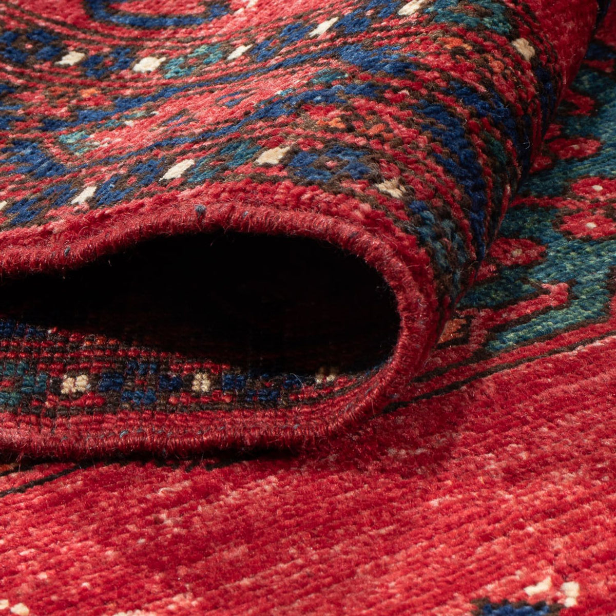 Loper Afghaans tapijt - 205 x 82 cm - rood