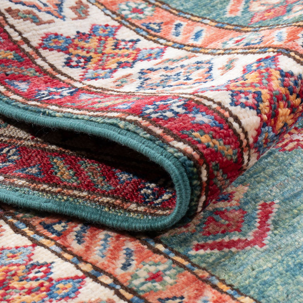 Loper Ziegler Tapijt - Kazak - 183 x 59 cm - groen