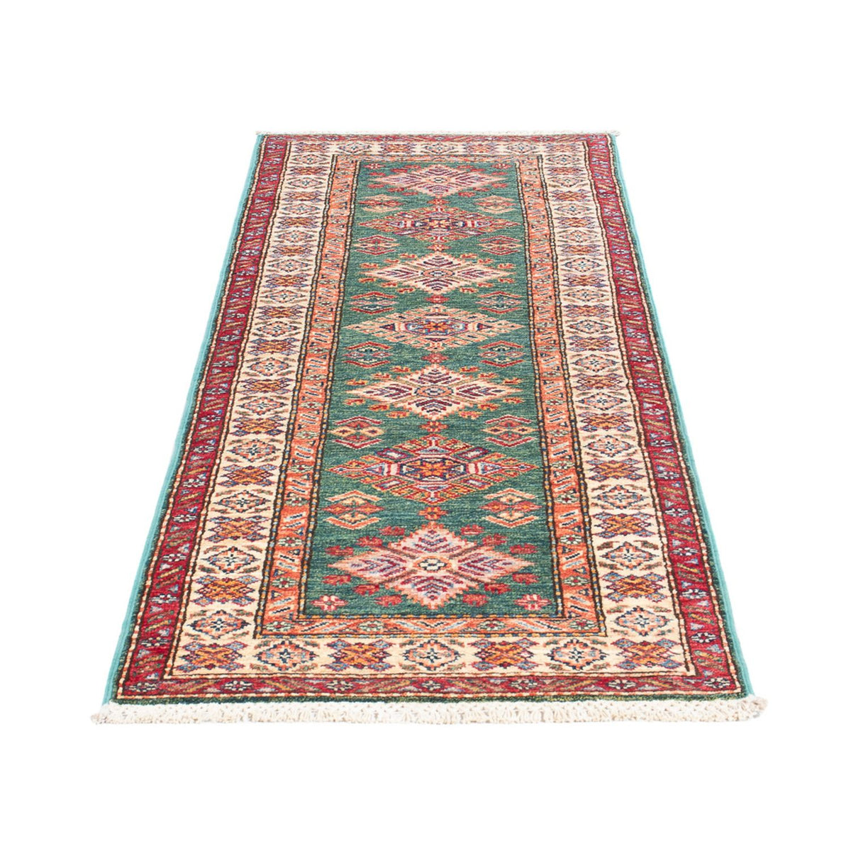 Loper Ziegler Tapijt - Kazak - 183 x 59 cm - groen