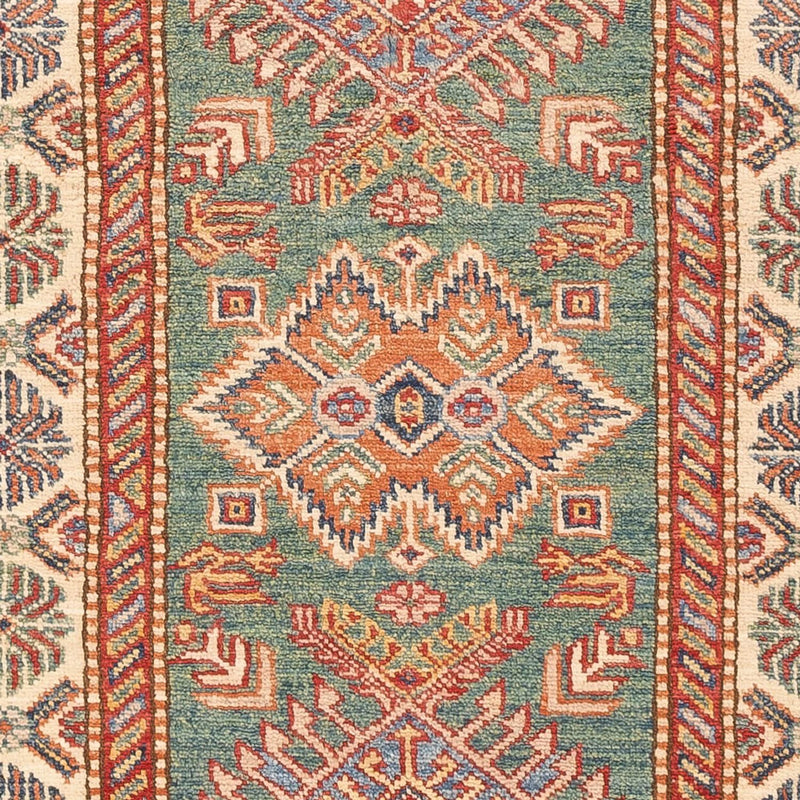 Loper Ziegler Tapijt - Kazak - 199 x 75 cm - donkergroen