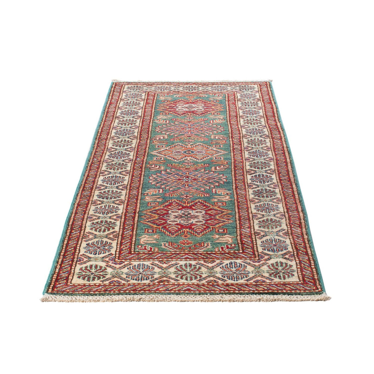 Loper Ziegler Tapijt - Kazak - 199 x 75 cm - donkergroen