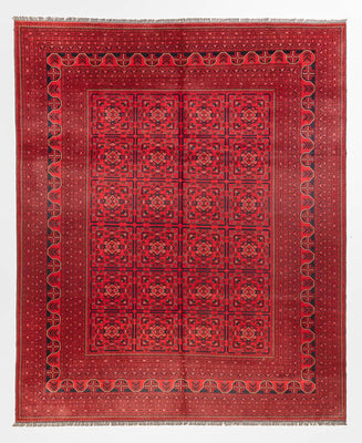 Afghaans tapijt - Kunduz - 366 x 297 cm - rood