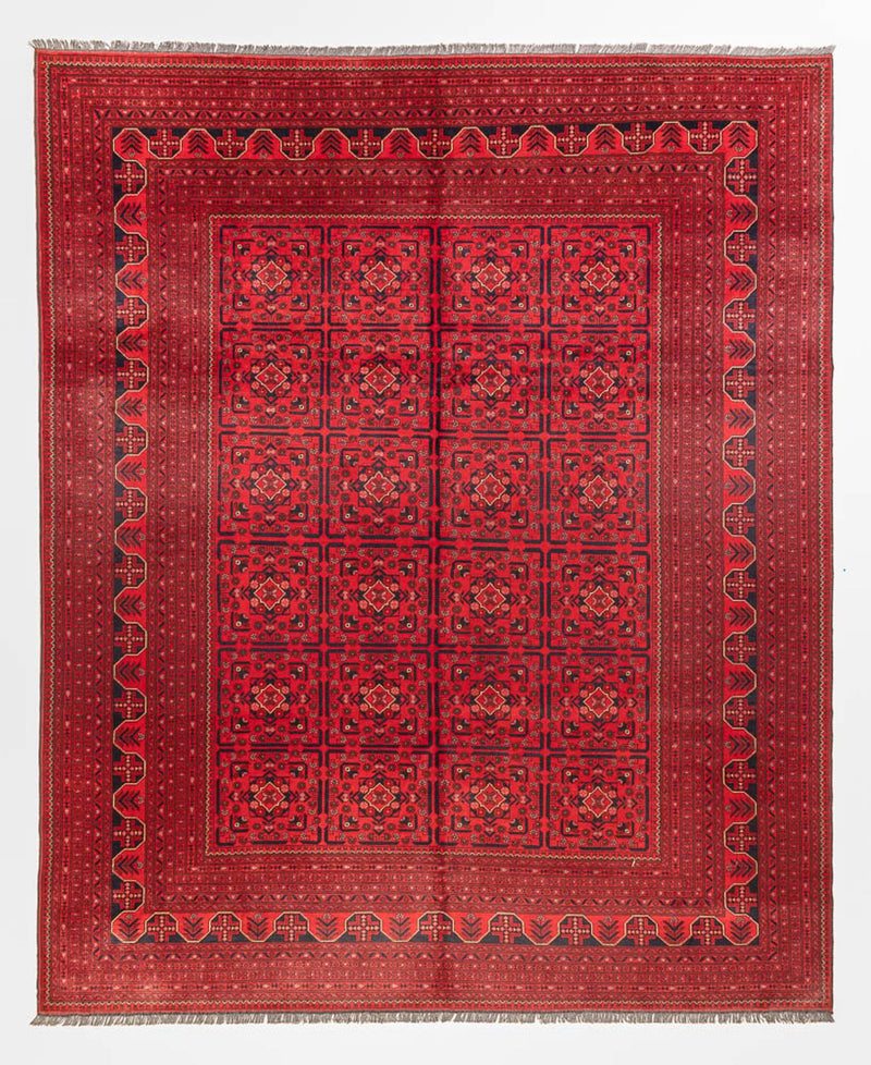 Afghaans tapijt - Kunduz - 366 x 297 cm - rood