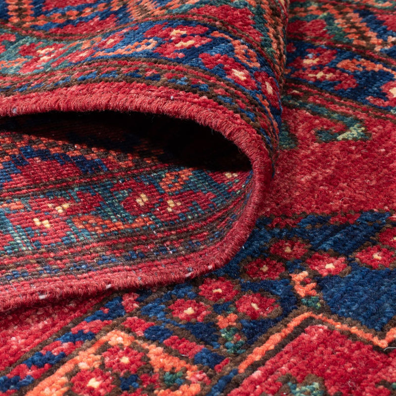 Loper Afghaans tapijt - 368 x 85 cm - rood