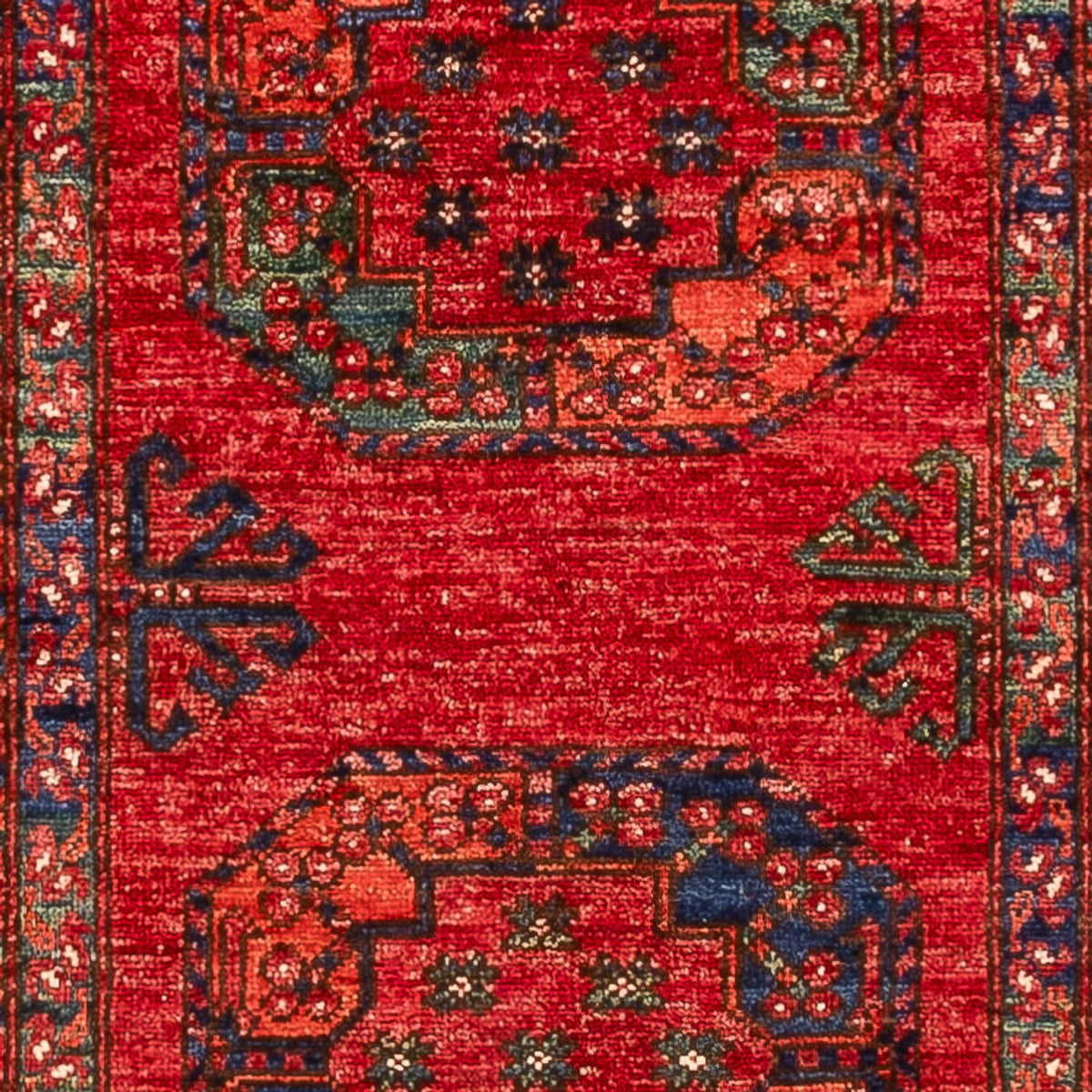 Loper Afghaans tapijt - 395 x 75 cm - rood