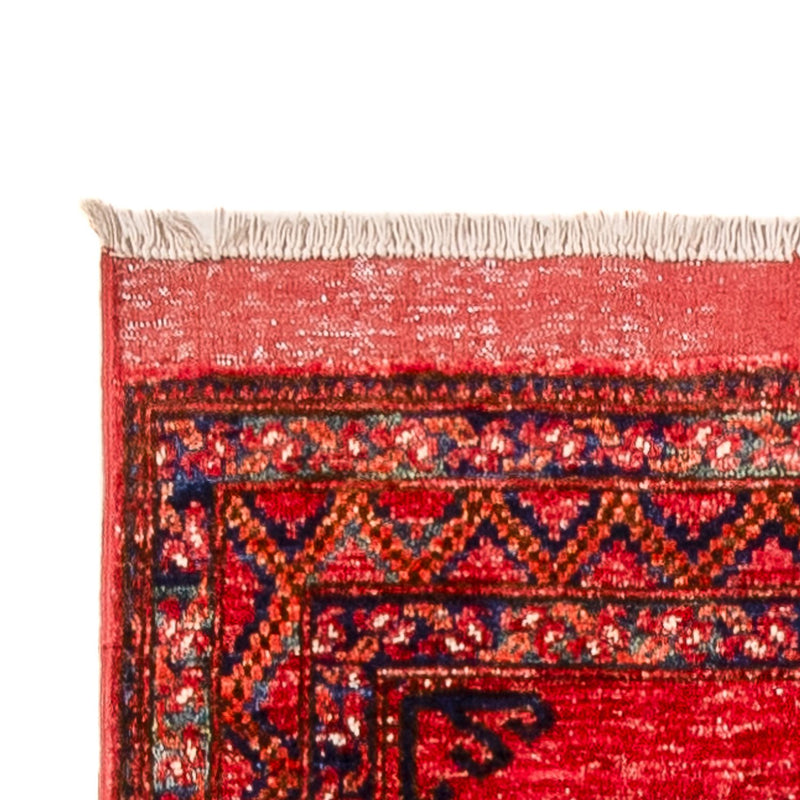 Loper Afghaans tapijt - 395 x 75 cm - rood