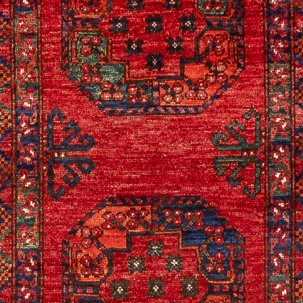 Loper Afghaans tapijt - 395 x 77 cm - rood