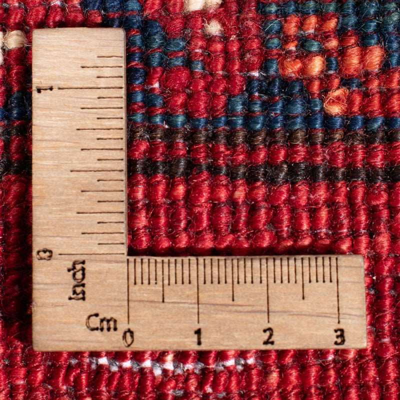 Loper Afghaans tapijt - 395 x 77 cm - rood