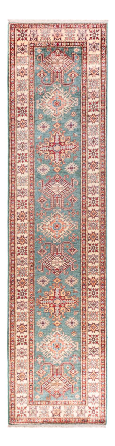 Loper Ziegler Tapijt - Kazak - 326 x 80 cm - turkoois