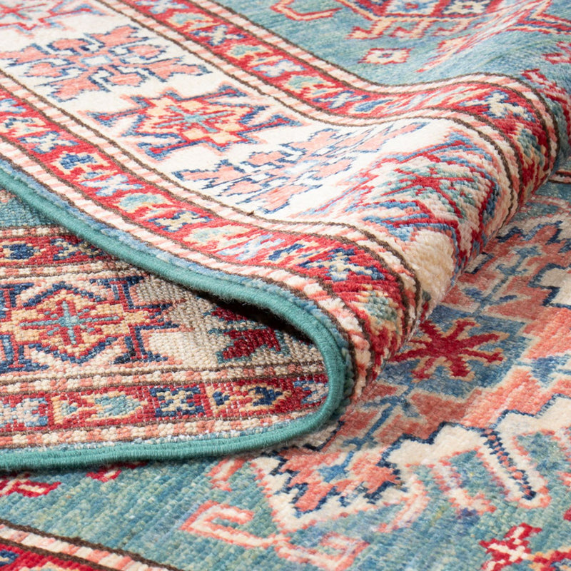 Loper Ziegler Tapijt - Kazak - 326 x 80 cm - turkoois