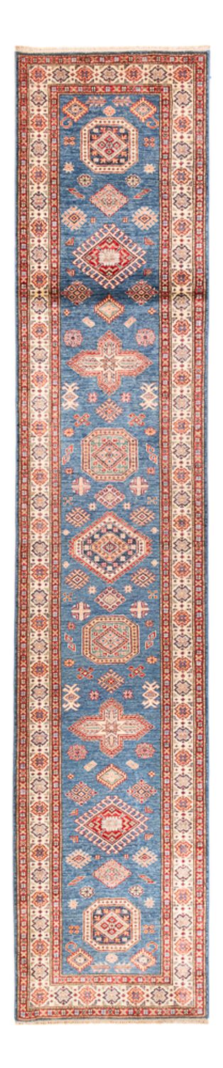 Loper Ziegler Tapijt - Kazak - 404 x 87 cm - blauw