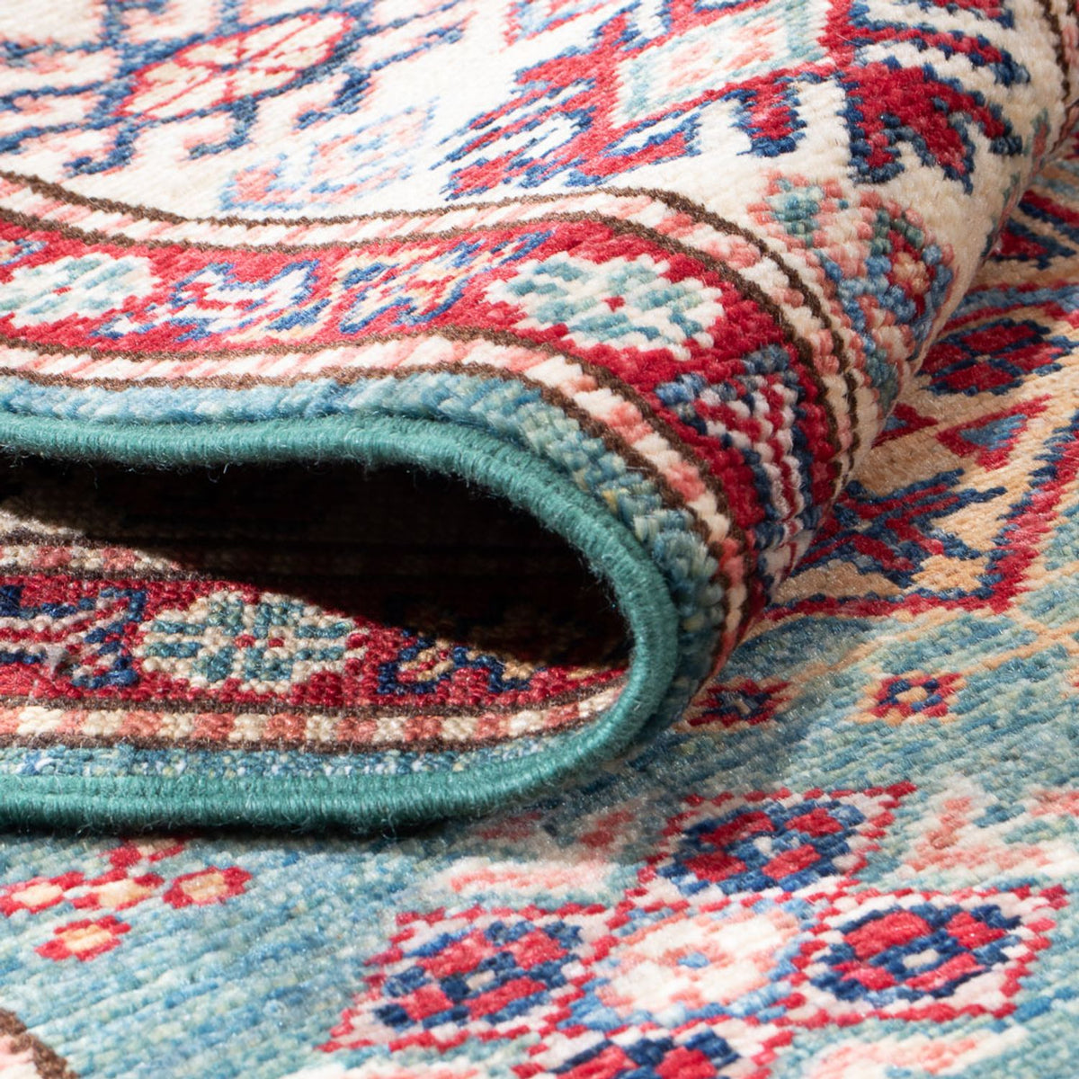 Loper Ziegler Tapijt - Kazak - 294 x 84 cm - turkoois