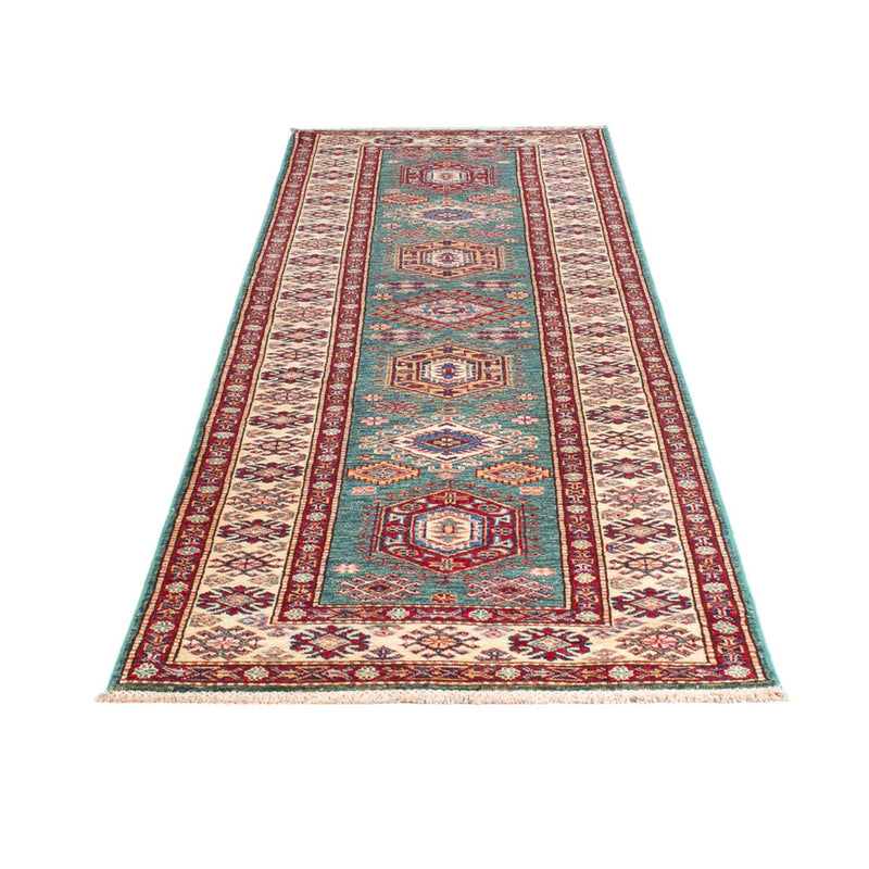 Loper Ziegler Tapijt - Kazak - 294 x 84 cm - turkoois