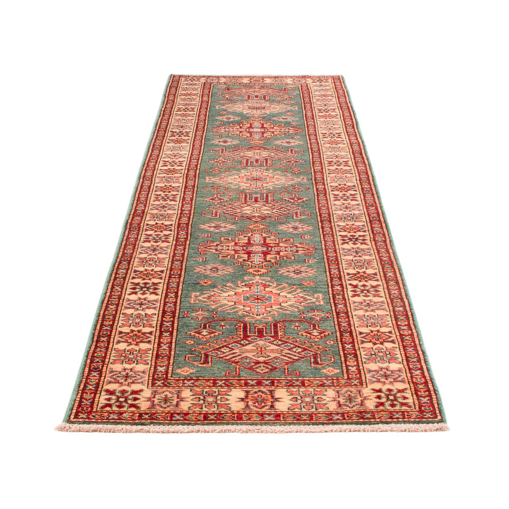 Loper Ziegler Tapijt - Kazak - 327 x 78 cm - lichtgroen