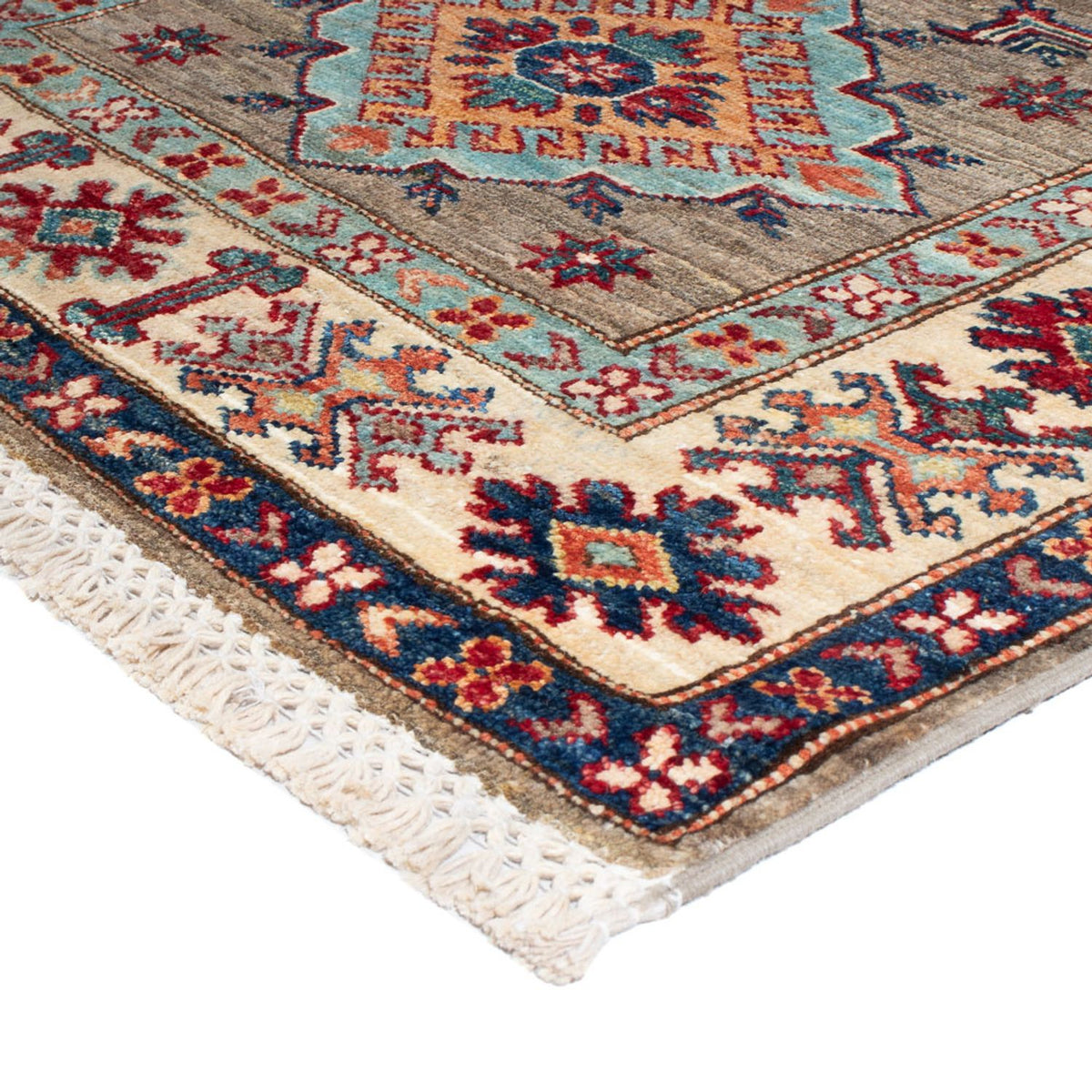 Loper Ziegler Tapijt - Kazak - 317 x 81 cm - lichtgrijs