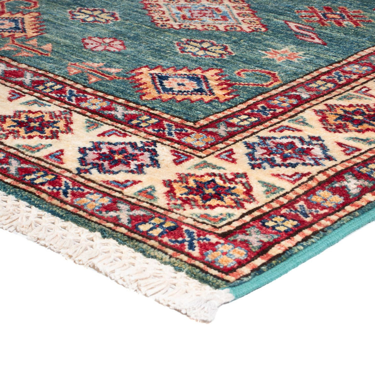 Loper Ziegler Tapijt - Kazak - 303 x 80 cm - turkoois