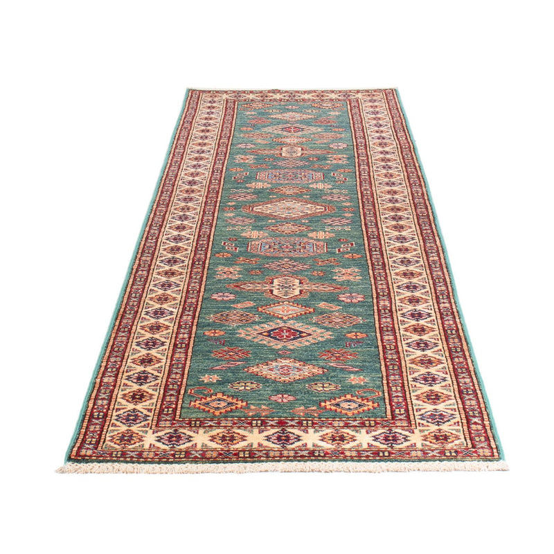 Loper Ziegler Tapijt - Kazak - 303 x 80 cm - turkoois