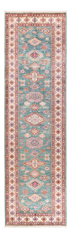 Loper Ziegler Tapijt - Kazak - 302 x 83 cm - turkoois