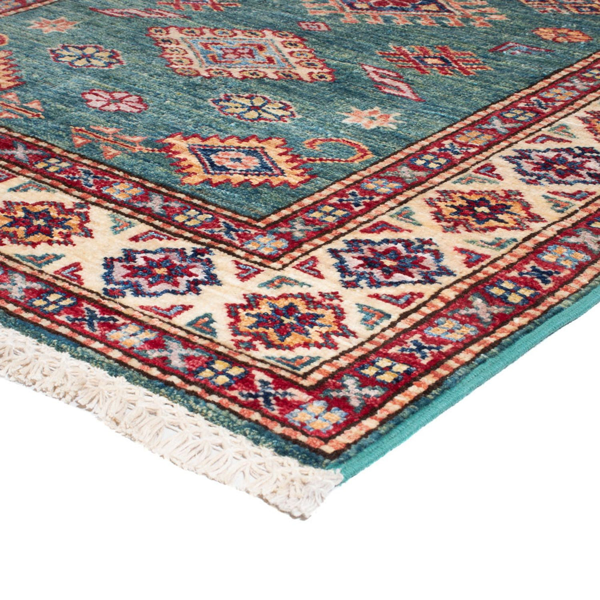 Loper Ziegler Tapijt - Kazak - 302 x 83 cm - turkoois