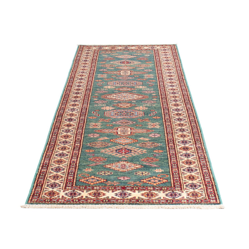 Loper Ziegler Tapijt - Kazak - 302 x 83 cm - turkoois