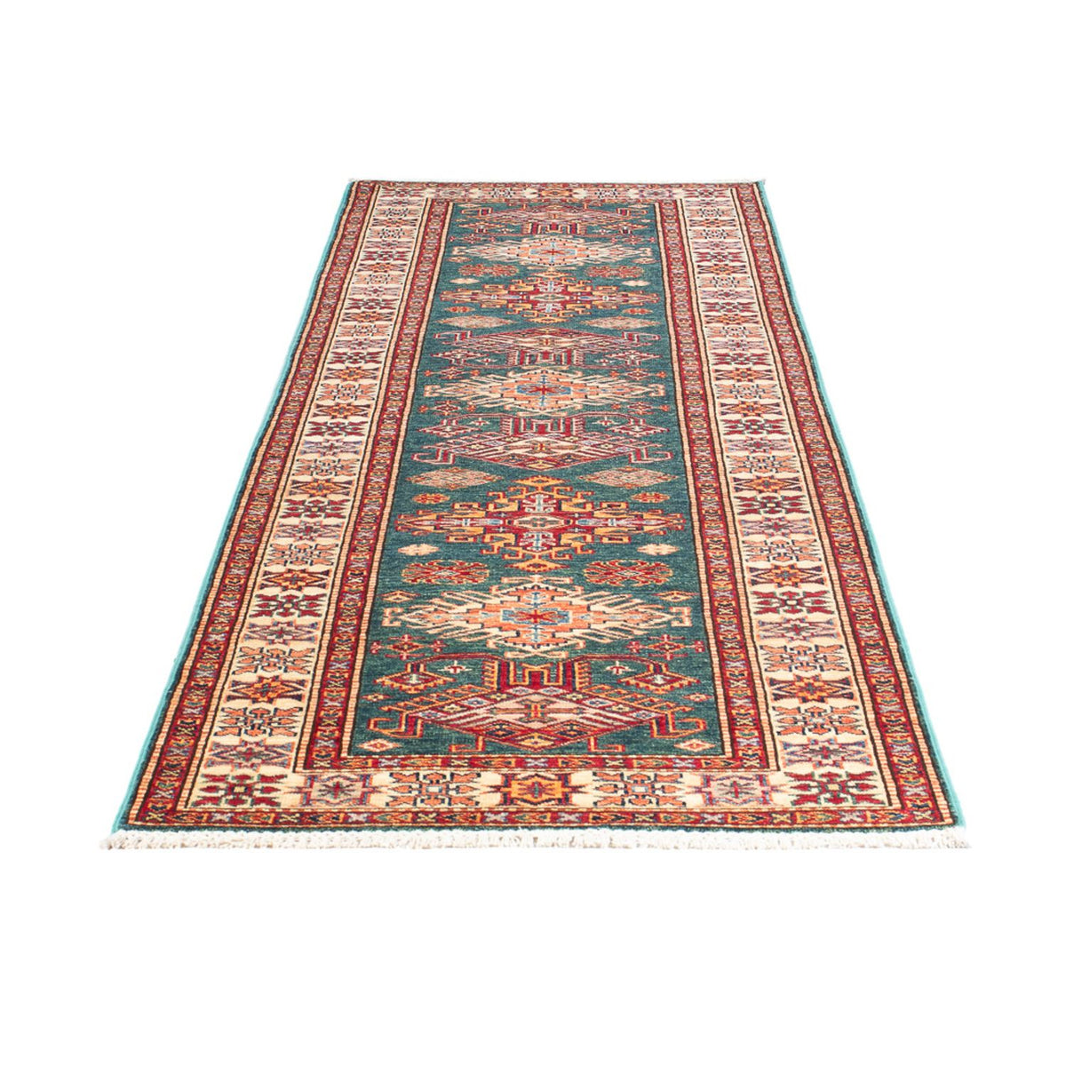 Loper Ziegler Tapijt - Kazak - 298 x 82 cm - veelkleurig