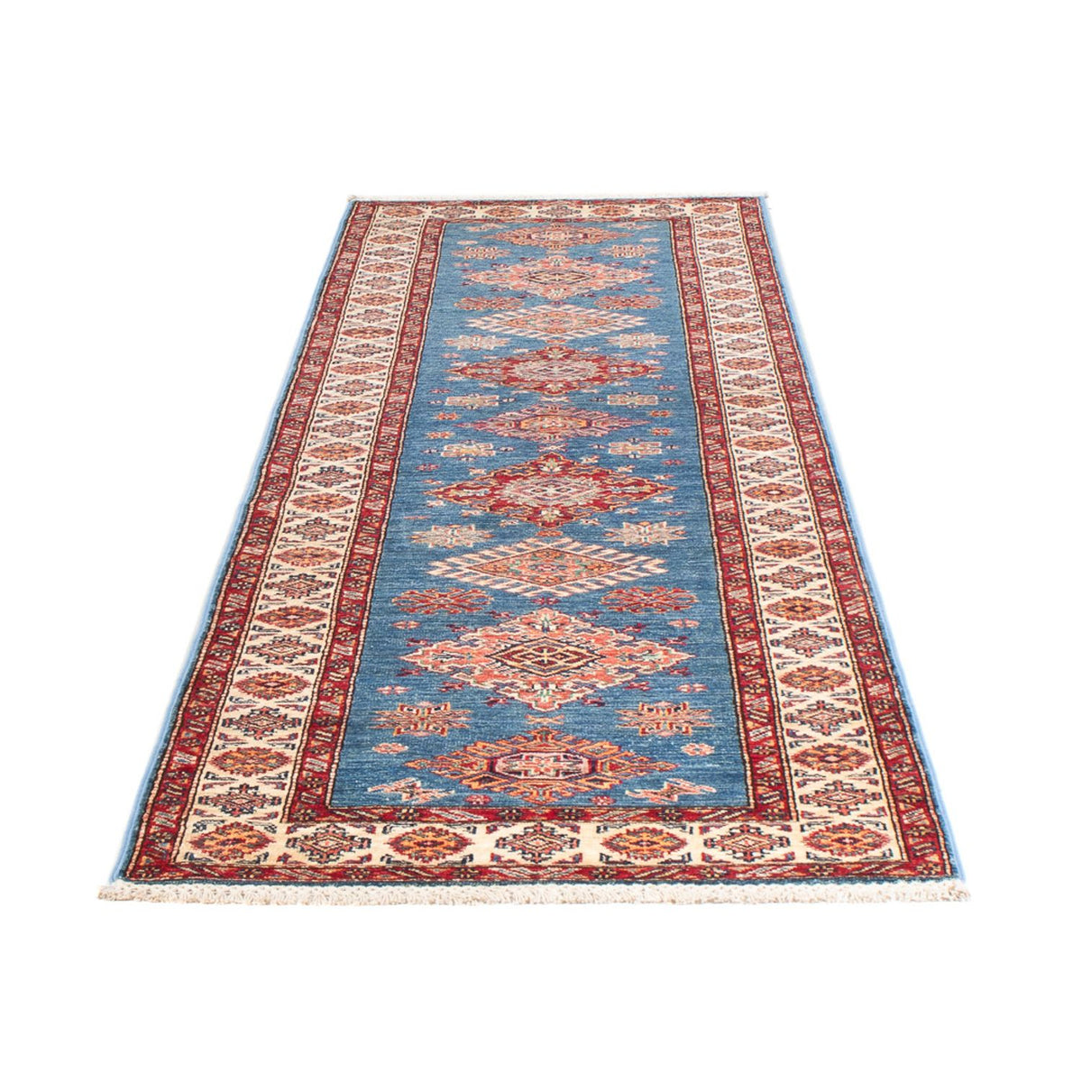 Loper Ziegler Tapijt - Kazak - 305 x 79 cm - blauw