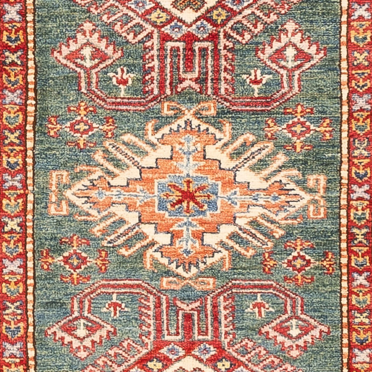 Loper Ziegler Tapijt - Kazak - 298 x 81 cm - groen