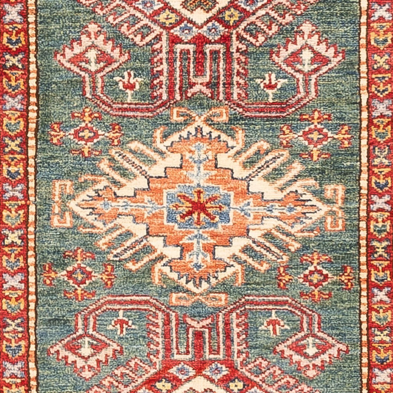 Loper Ziegler Tapijt - Kazak - 298 x 81 cm - groen