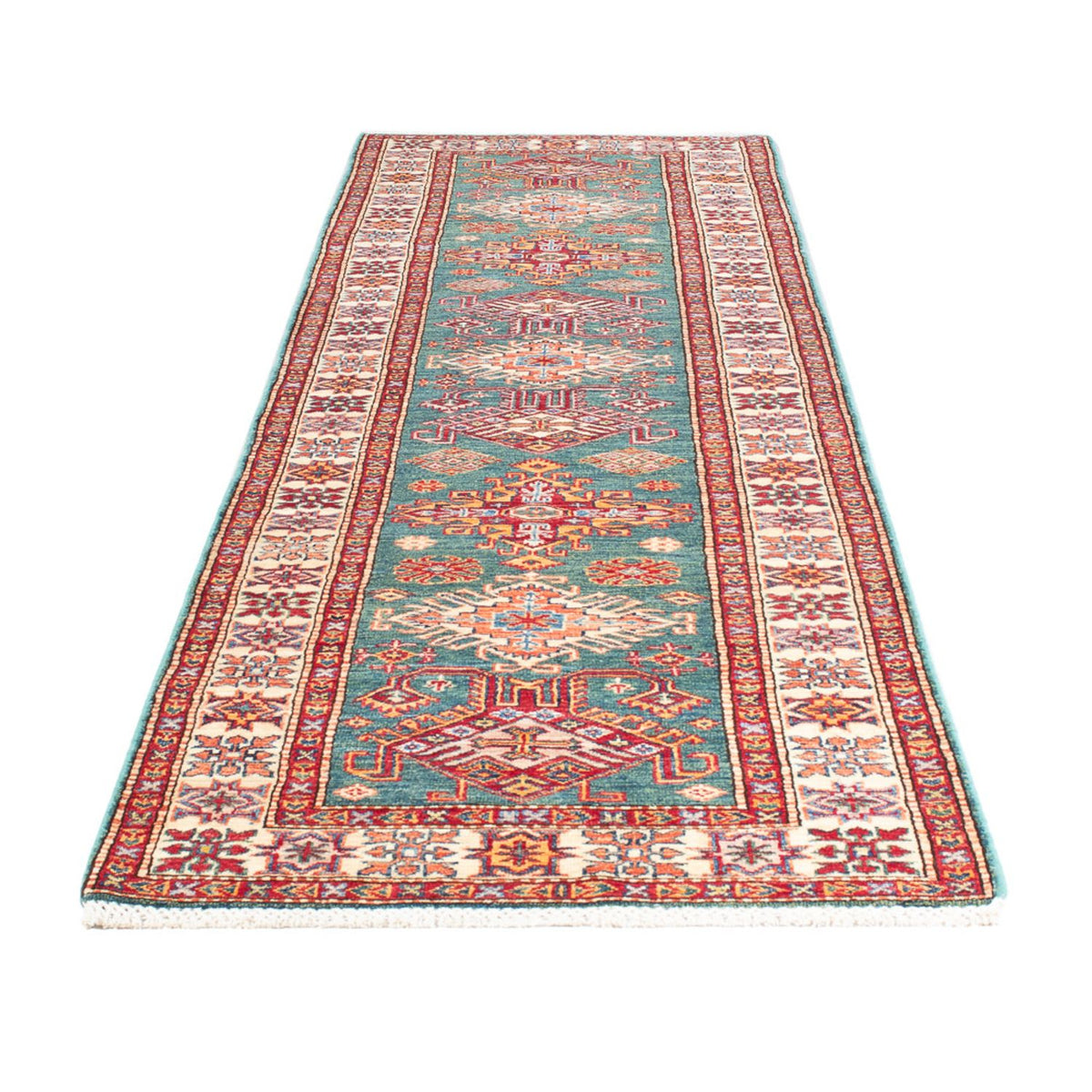 Loper Ziegler Tapijt - Kazak - 298 x 79 cm - groen