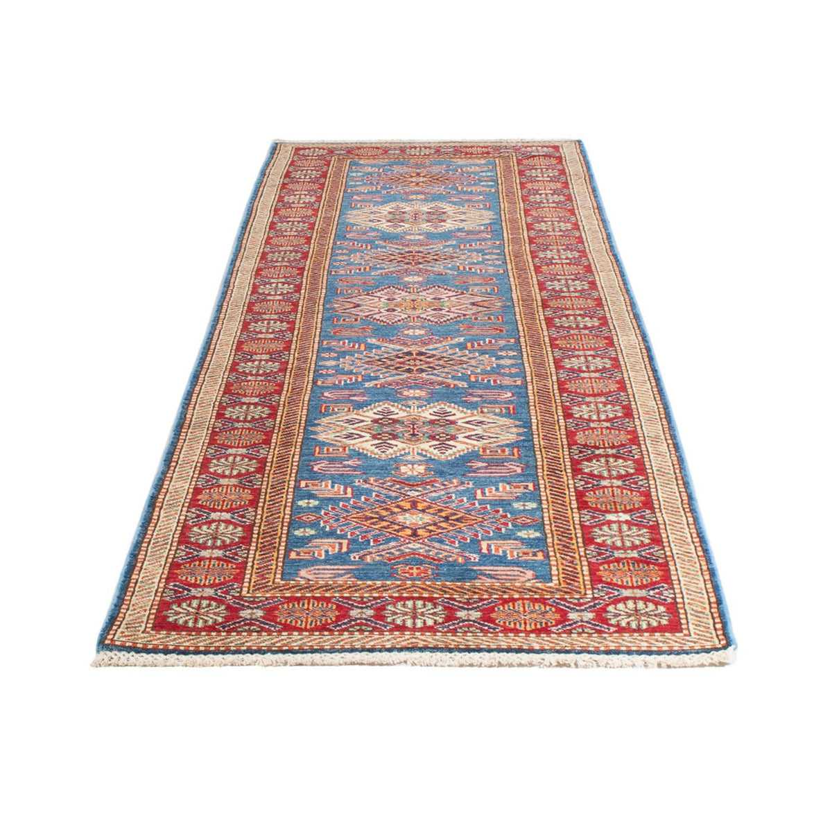 Loper Ziegler Tapijt - Kazak - 302 x 80 cm - blauw
