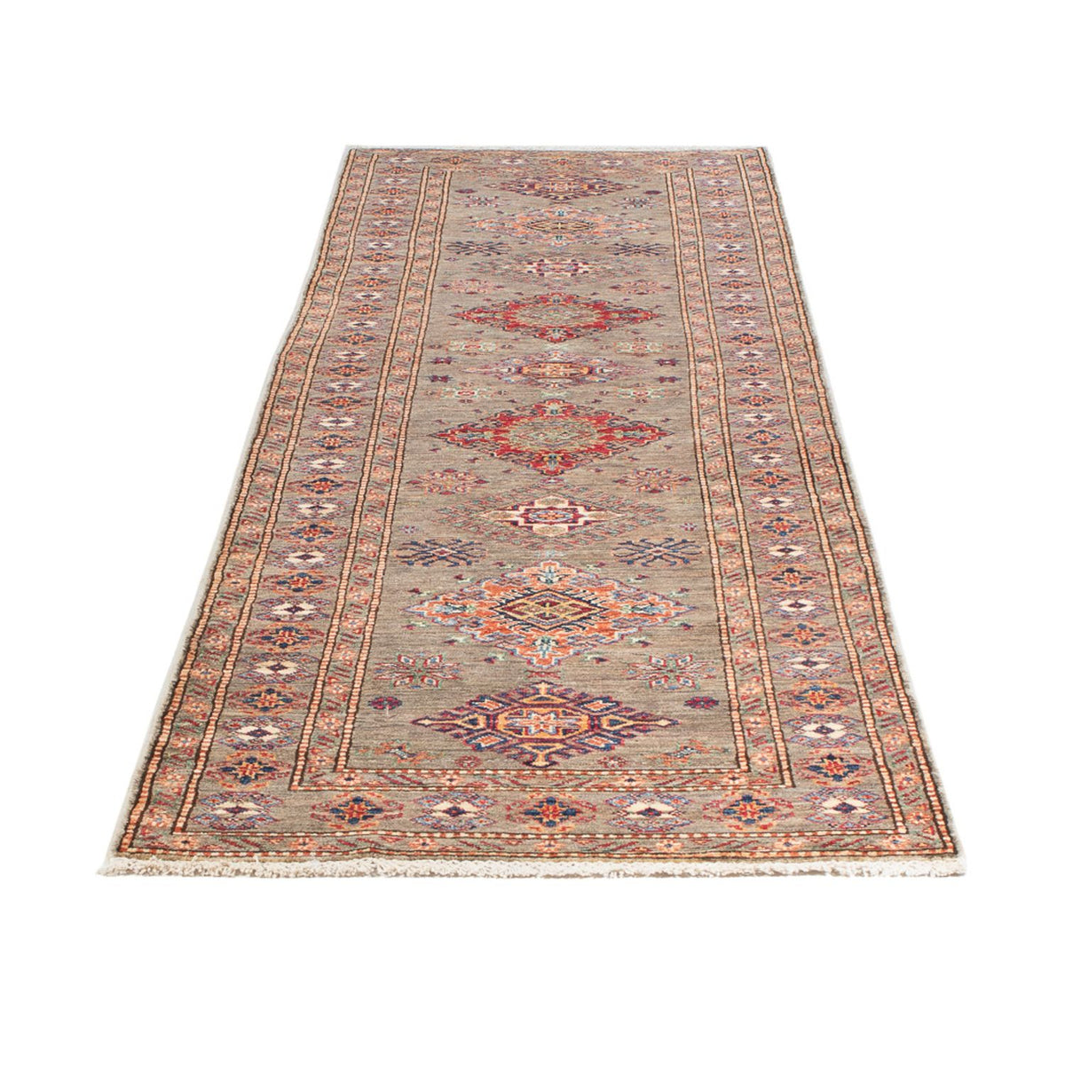 Loper Ziegler Tapijt - Kazak - 297 x 79 cm - donker beige