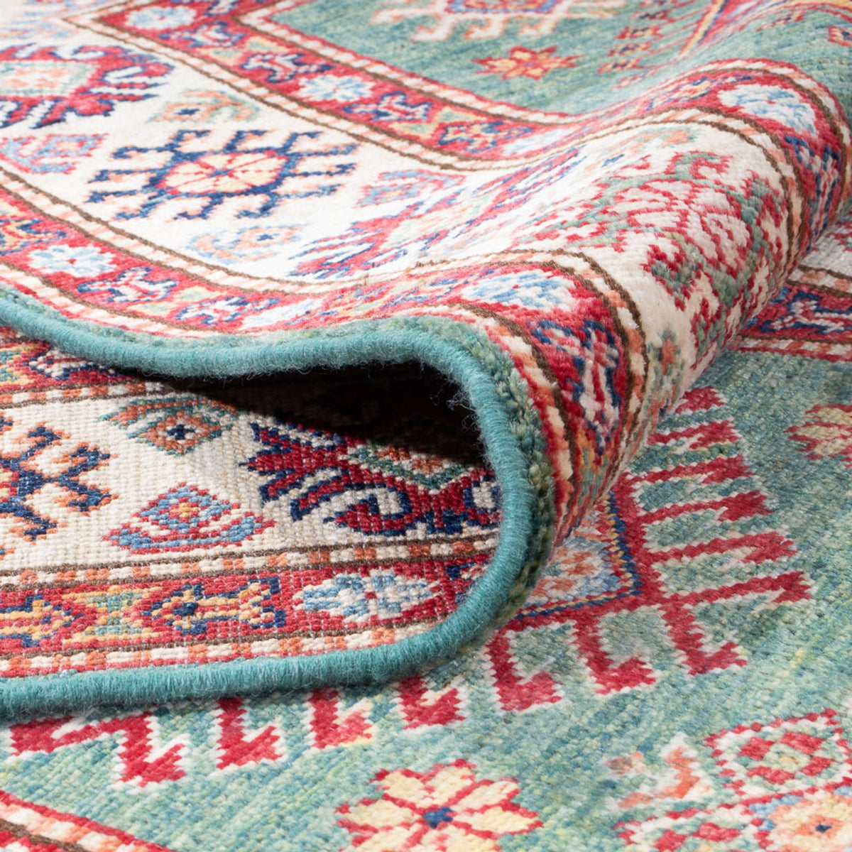 Loper Ziegler Tapijt - Kazak - 311 x 77 cm - groen