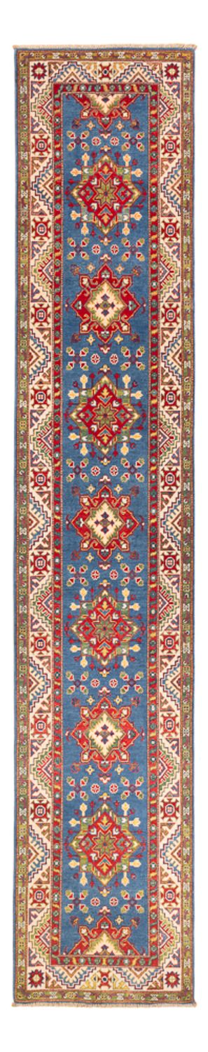 Loper Ziegler Tapijt - Kazak - 403 x 78 cm - donkerblauw