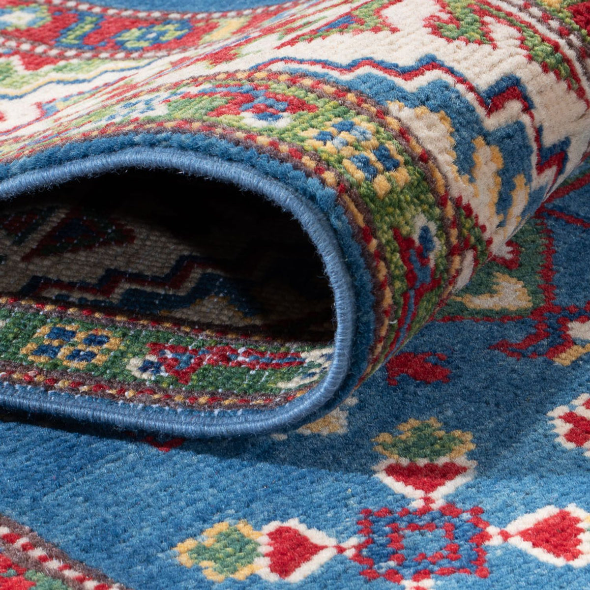 Loper Ziegler Tapijt - Kazak - 403 x 78 cm - donkerblauw