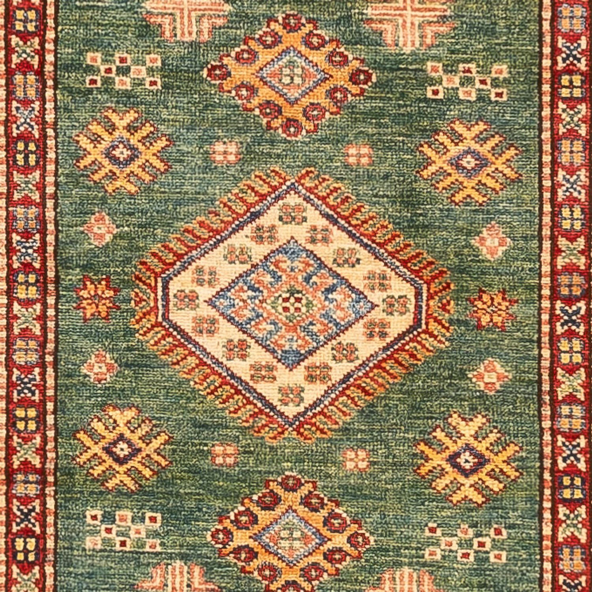 Loper Ziegler Tapijt - Kazak - 302 x 78 cm - groen
